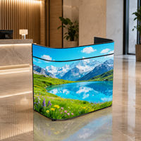Pantalla LED Curva Personalizada para Mostrador de Recepción P1.86 P2 P2.5, Pantalla a Todo Color para Interiores, para Hoteles, Bares y Centros Comerciales