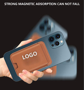 Оригинальные пользовательские держатели для карт из искусственной кожи Magsafe простой дизайн телефона Magsafic держатель для карт кошелек для Apple iPhone - Product Image 3