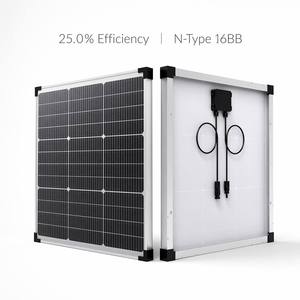<span class=keywords><strong>Panneau</strong></span> <span class=keywords><strong>solaire</strong></span> monocristallin N-Type TOPCon 16BB à haute efficacité 25% 50W, module <span class=keywords><strong>solaire</strong></span> rigide en verre avec cadre argenté pour système hors réseau - Product Image 1