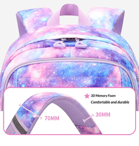 Ensemble de sac à dos scolaire licorne en polyester imperméable à la mode avec fermeture éclair, boîte à lunch imprimée 3 pièces pour les élèves du <span class=keywords><strong>collège</strong></span>, unisexe - Product Image 6