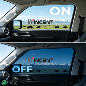 <span class=keywords><strong>Film</strong></span> teinté intelligent décoratif auto-adhésif WINCENT Auto SPD, protection complète contre la chaleur et anti-éblouissement <span class=keywords><strong>pour</strong></span> les vitres latérales des berlines et des SUV - Product Image 1