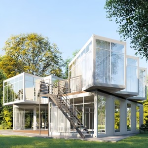 CGCH Economy Flat Pack Kit de construcción Casa contenedor 20Ft Prefab S Prefabricado 40 Cabina - Product Image 1