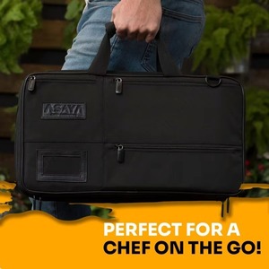 Free sample Chef Knife <b>Roll</b> <b>Bag</b> Custom Heavy Duty Brown eva polyester Chef Knife <b>Roll</b> up <b>Bag</b> - Product Image 5