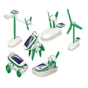 益智玩具6合1太阳能DIY组装动物狗猫汽车船扇科教益智太阳能玩具