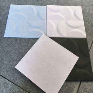 แผงอะคูสติกสี่เหลี่ยมสำหรับสตูดิโอแผงอะคูสติกทำจากโพลีเอสเตอร์ตกแต่ง3D อะคูสติกแบบฝาครอบรูปทรงสำหรับสตูดิโอ - Product Image 5