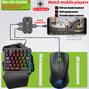 Kablolu taht tek elle klavye fare seti oyun dönüştürücü yemek tavuk basın tabancası mekanik oyun klavye fare pubg - Product Image 2