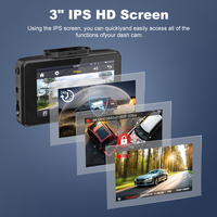Caméra de tableau de bord 4K à 2 lentilles 3 ''avant et arrière avec Wi-Fi Caméra de tableau de bord grand angle 170 ° pour moniteur de stationnement de voitures Boîte noire de voiture 4k ZD58A + 64G