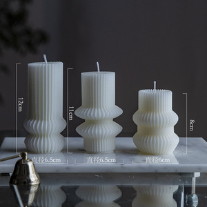 Bougie parfumée Style nordique créatif forme géométrique bougies d'aromathérapie hôtel bureau Table réglage atmosphère ornements - Product Image 6