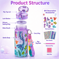 Gourde en plastique de haute qualité pour enfants, portable, grande capacité, écologique, résistante à l'eau bouillante