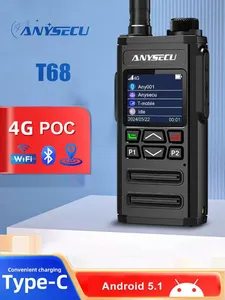 ANYSECU T68 POC, Dispositivo Portátil de Largo Alcance con Tarjeta SIM 4G para Red Pública, WiFi, GPS, Compatible con ZELLO L780 - Product Image 3