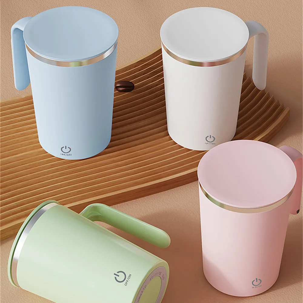 1 पीसी स्वचालित मिश्रण कप घूर्णन चुंबकीय कप पोर्टेबल यूएसबी चार्ज सरगर्मी धूल के सबूत कॉफी बिजली हिला कप के लिए पेय