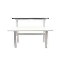 Bureau Électrique Convertible Moderne pour Salle d'Étude avec Verrouillage pour Enfants Panneau en Bois Non Toxique Cadre en Acier Inoxydable Montage Mural