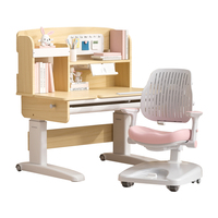 Table d'étude moderne en bois pour enfant, de haute qualité, multifonctionnelle, ergonomique, avec chaise et étagère, pour chambre à coucher, réglable en hauteur