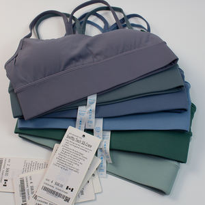 Soutien-gorge de sport respirant haut de sport extensible pour femme gilet de fitness soutien-gorge de yoga en cours d'exécution absorbant la sueur avec coussin de poitrine en forme de Y - Product Image 1