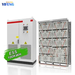 Baterai penyimpanan energi kontainer sistem Lithium Li Ion baterai Lifepo4 baterai BISS daur ulang spesifikasi 3Mw 100 Kwh