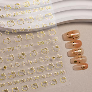 Pegatinas <span class=keywords><strong>de</strong></span> <span class=keywords><strong>uñas</strong></span> <span class=keywords><strong>de</strong></span> <span class=keywords><strong>Hello</strong></span> <span class=keywords><strong>Kitty</strong></span>, adhesivo impermeable, <span class=keywords><strong>de</strong></span> color sólido, bonitos adornos <span class=keywords><strong>de</strong></span> plástico 3D con temática <span class=keywords><strong>de</strong></span> dibujos animados, gran oferta con arte - Product Image 3