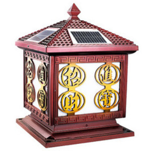 Lampes solaires à colonne LED de style chinois, alimentées à l'énergie solaire, pour éclairage extérieur de cour et de jardin, durée de vie de 50 000 heures - Product Image 2