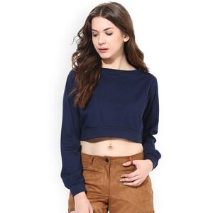 Logotipo personalizado rápido Sexy mujeres Crop Tops Casual Fit Fitness recortado Sudadera con capucha bordado al por mayor en blanco ajustado recortado con capucha para - Product Image 1