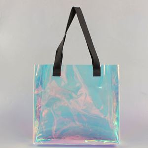 Bolsa de Mano Holográfica Transparente para Mujer, Bolsa de Playa, Bolsa de PVC Transparente con Logotipo Personalizado - Product Image 4