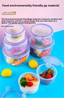 Boîtes à lunch jetables en plastique sans BPA pour la cuisine et le stockage alimentaire domestique, compatibles micro-ondes et empilables, faciles à nettoyer