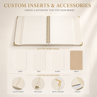 Cuaderno de Papel de Bambú Mini A4 Personalizable con Cubierta de PVC, Estilo Hojas Sueltas, 100 Hojas de Papel Kraft, Diario con Bolígrafo, Proveedor
