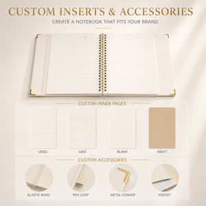 Carnet personnalisable imprimé A4 en papier de bambou avec couverture en PVC, style à feuilles mobiles, carnet en papier kraft, fournisseur de carnets et de stylos, carnet de notes - Product Image 6