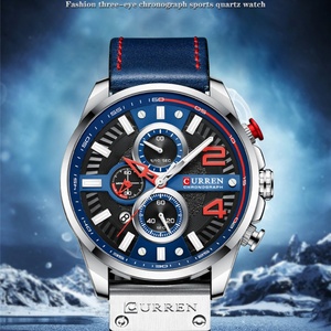 Reloj Curren 8393 de Cuero para Hombre, Deportivo, Cronógrafo, de Cuarzo, con Correa de Acero Inoxidable - Product Image 6