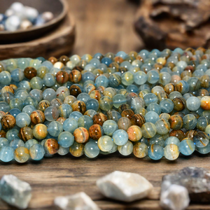 Commercio all'ingrosso della fabbrica di Calcite blu naturale 100% 4/6/8/10mm rotondo sfuso perle di pietre preziose per la creazione di gioielli a prezzi competitivi - Product Image 3