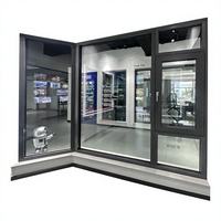 Ventanas Abatibles de Aleación de Aluminio de Grado Comercial de Alta Resistencia HUACAI para Edificios de Oficinas