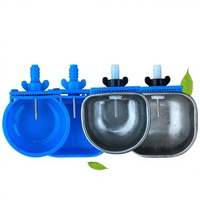 Vente en gros Nouvelle Abreuvoir automatique en acier inoxydable et plastique pour lapins, gamelle d'eau pour cage, bol à boire pour hamsters