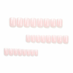 Fabriek Directe Bron Klassieke Franse Roze-Tot-Wit Gradiënt Lange Rechthoekige Nagels 24 Stuks Valse Nagels Voor Zelf-Adhensive - Product Image 2
