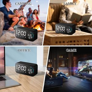 Music Player <b>LED</b> Speaker with Digital Display Card Alarm <b>Clock</b> Reloj Speaker Digital Desk Table <b>Clock</b> - Product Image 2