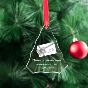 HDW批发装饰精美水晶玻璃空白圣诞树摆件定制其他圣诞水晶装饰