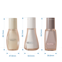 Flacon de conditionnement pour soins de la peau en plastique PETG haute transparence Taolin, 50 ml, forme cylindrique, pompe, impression UV