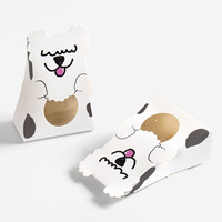 Boîtes en papier pliables YZ imprimées avec fenêtre transparente creuse pour l'emballage de bonbons et biscuits sur le thème des lapins et des animaux de compagnie