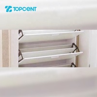 Armoire moderne à 3 niveaux en plastique Meubles de salon en gros pour le rangement à domicile Organiser les chaussures de garde-robe dans la chambre à coucher Salon