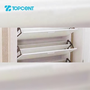 Moderno gabinete de plástico de 3 niveles al por mayor muebles de sala de estar <span class=keywords><strong>para</strong></span> el hogar almacenamiento organizador <span class=keywords><strong>armario</strong></span> <span class=keywords><strong>zapatos</strong></span> en el dormitorio sala de estar - Product Image 3