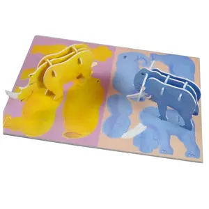 OEM Factory 3d eva foam puzzle, children animal 3d cardboard paper puzzle