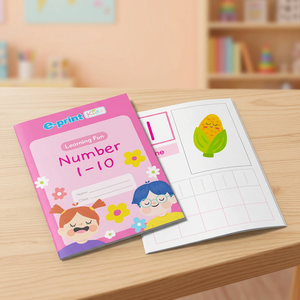 Cahier d'exercices de nombres pour enfants E-print 1-10, apprentissage précoce du comptage pour les enfants de 3 à 6 ans, format A5 - Product Image 3
