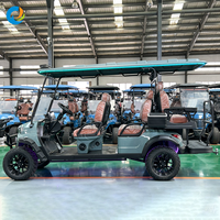 Voiturette de golf électrique Robetaa, petite, économique, 6 places, moteur AC 3,5 kW/4 kW/5 kW, avec batterie au lithium.