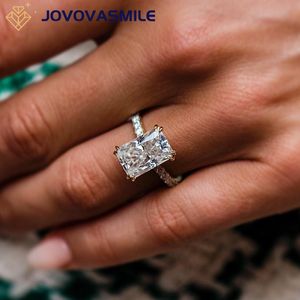 טבעת יובסמייל 5 קראט moissanite טבעת 11.75x7.75 מ "מ מרוסק קרח raident לחתוך 18 קראט תכשיטי זהב מוצק לנשים חתונה - Product Image 4