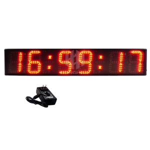 หางโจว Honghao อิเล็กทรอนิกส์6หลัก6นิ้วสีแดง <span class=keywords><strong>Led</strong></span> นาฬิกาจับเวลาดิจิตอลที่มีการนับถอยหลัง/Countup/นาฬิกาปลุก - Product Image 1