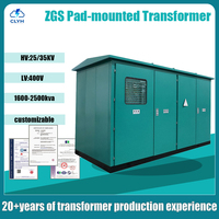 Transformateur monté sur socle, type américain, 1600 kVA, 3000 kVA, 25 kV, 35 kV, 400 V, immergé dans l'huile, triphasé, bobinage en cuivre, entièrement scellé, IEC