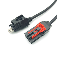 Cable de Transmisión de Datos para Automóvil, Conector Macho HSAL-2 de 12 Pines Recto a Mini USB Macho de 5 Pines para Buick GMC