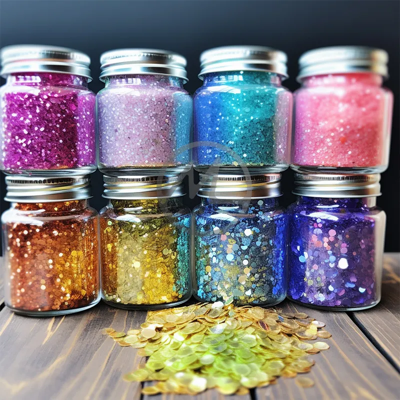 Nail Glitter 48 Colors 1000g Holographic Chunky Cosmetic Chameleon Sequins for Makeup Hair Body Art Slime Craft Resin