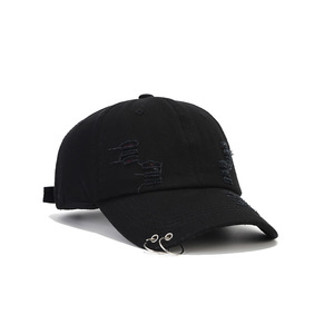Cappello da cowboy coreano distressed con fori, unisex, con anello di fissaggio, stile hip hop, street dance, retrò, semplice, personalizzato, sportivo, in denim, stile Hong Kong - Product Image 6