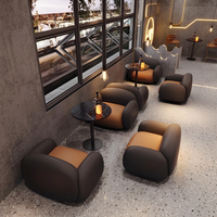 Ensemble de mobilier rétro en bambou pour bars, salons silencieux, cabines KTV privées, canapés muraux, tables et chaises commerciales, idéal pour les salons de thé et cafés