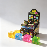 Juguete Antiestrés de Gelatina Transparente con Diseño de Cubo de Hielo, Juguete Sensorial de Cristal Suave y Elástico para Aliviar el Estrés