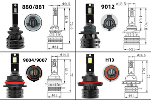 M2 Led phare de voiture H4 H7 H1 H8 H9 H11 9005 <span class=keywords><strong>Hb3</strong></span> 9006 <span class=keywords><strong>Hb4</strong></span> 9012 feux de croisement feux de route lentille Led lampe H4 H7 moto Led ampoules - Product Image 5