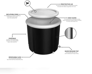 Grande <span class=keywords><strong>baignoire</strong></span> glacée d'extérieur avec couvercle <span class=keywords><strong>Baignoire</strong></span> portable pour adulte <span class=keywords><strong>Baignoire</strong></span> de thérapie par eau froide pour la récupération <span class=keywords><strong>Baignoire</strong></span> plongeante froide Baril de glace - Product Image 5